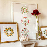 Original Painting - Citrus Solstice Wreath 8" x 8"