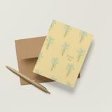Custard Blooms Thank You A2 Greeting Card