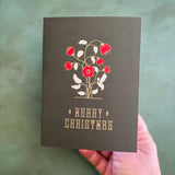 Poppy Boteh (Green) A2 Greeting Card