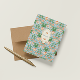 Parrot Tulips Thank You-Blue A2 Greeting Card