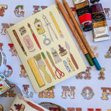 Art School Supplies A2 Greeting Card