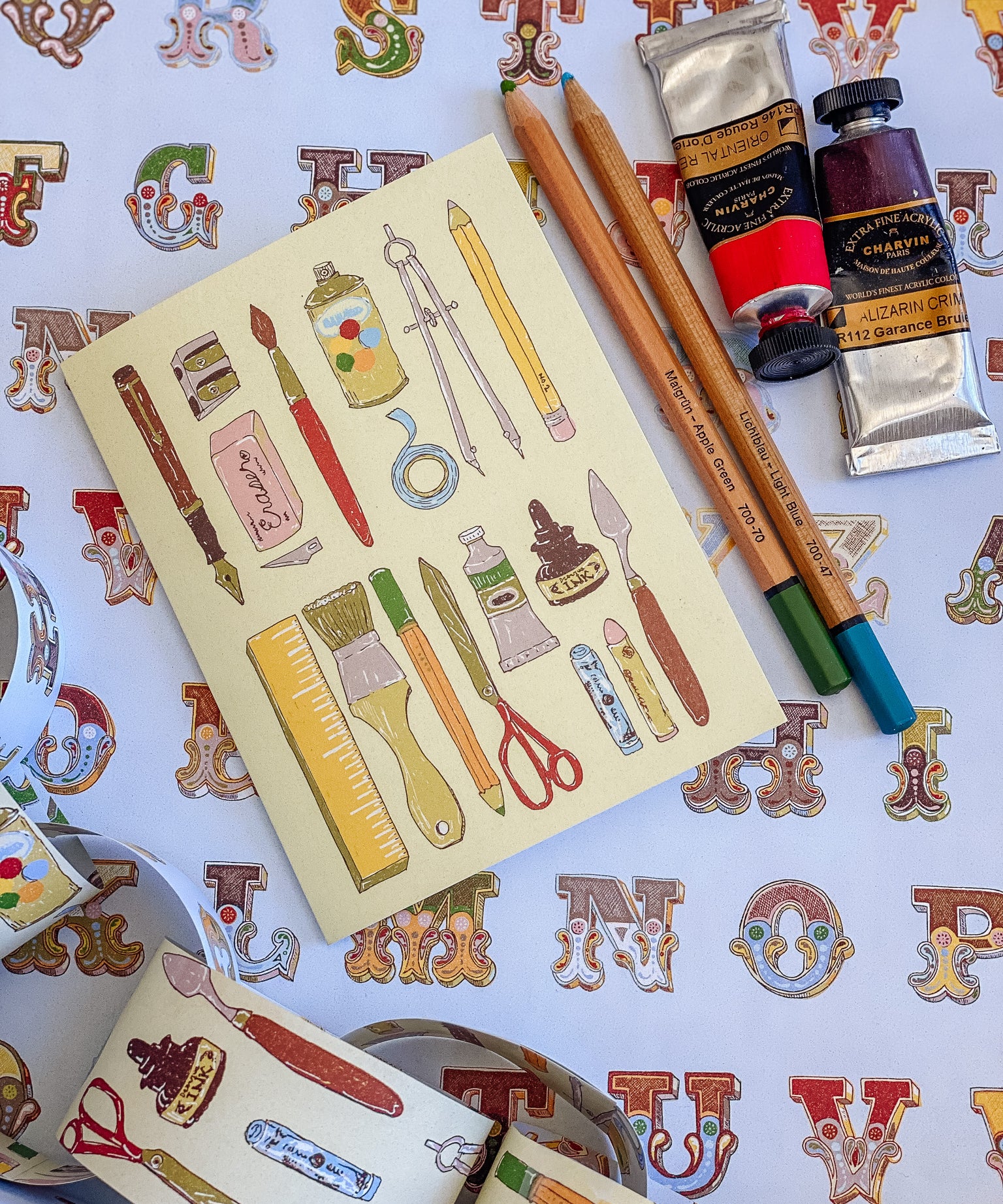 Art School Supplies A2 Greeting Card