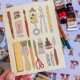 Art School Supplies A2 Greeting Card