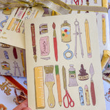 Art School Supplies A2 Greeting Card