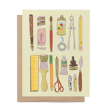 Art School Supplies A2 Greeting Card