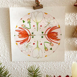 Original Painting - Winter Blooms 6" x 6"