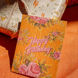 Dusty Rose Birthday A2 Greeting Card