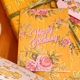 Dusty Rose Birthday A2 Greeting Card