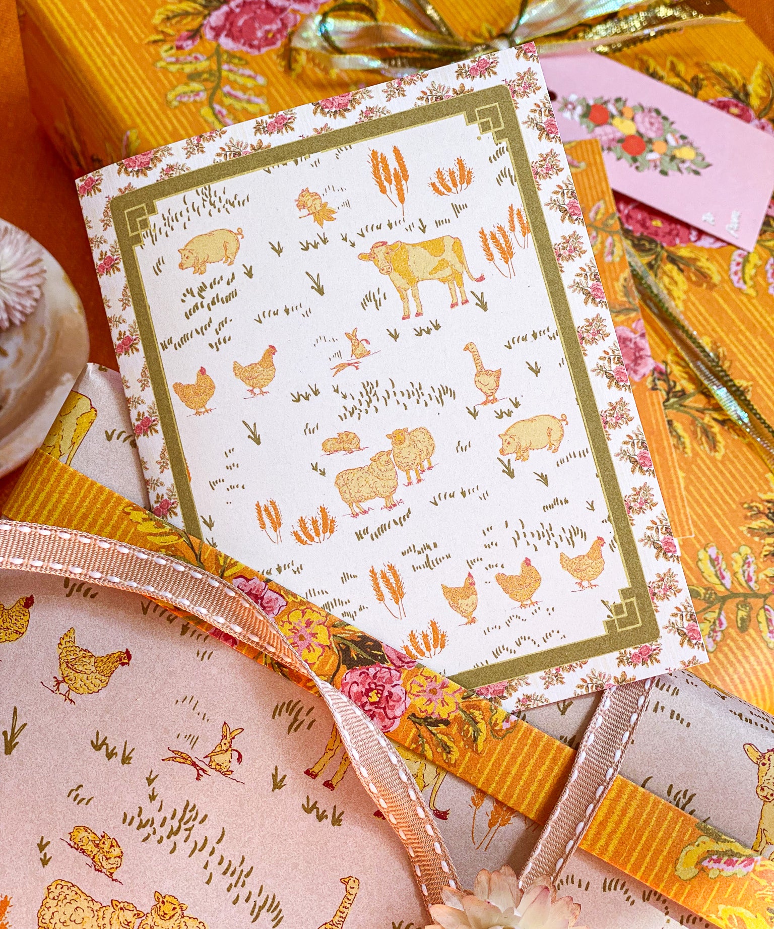 Barnyard Blooms A2 Greeting Card