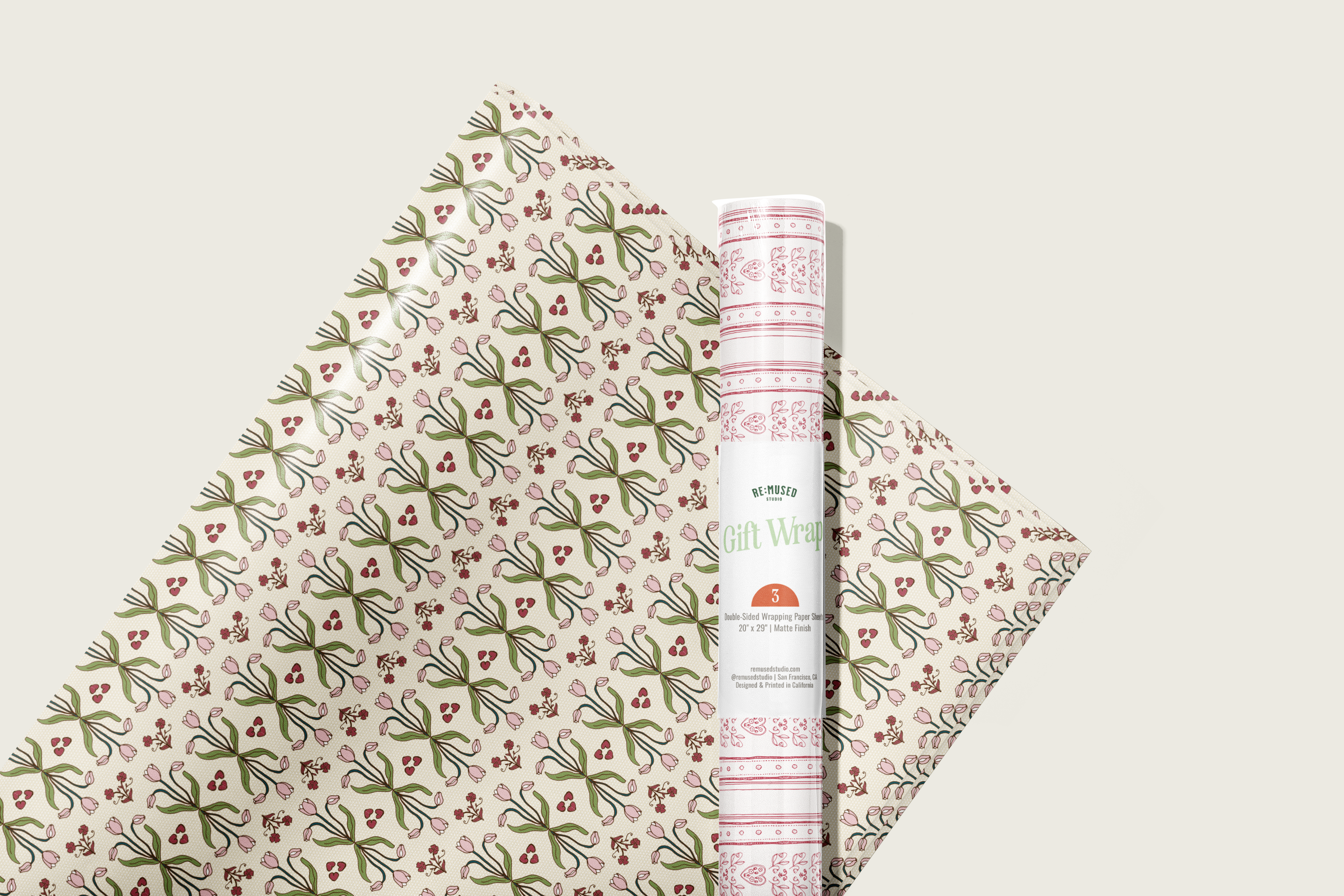 Brasserie Gift Wrap Sheet-Double Sided