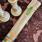 Candlestick Set - Hand Painted Cream Metallic with Natural Candles