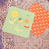 Calendula Coaster Set-Double Sided