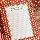 Christmas List A2 Greeting Card