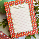Christmas List A2 Greeting Card