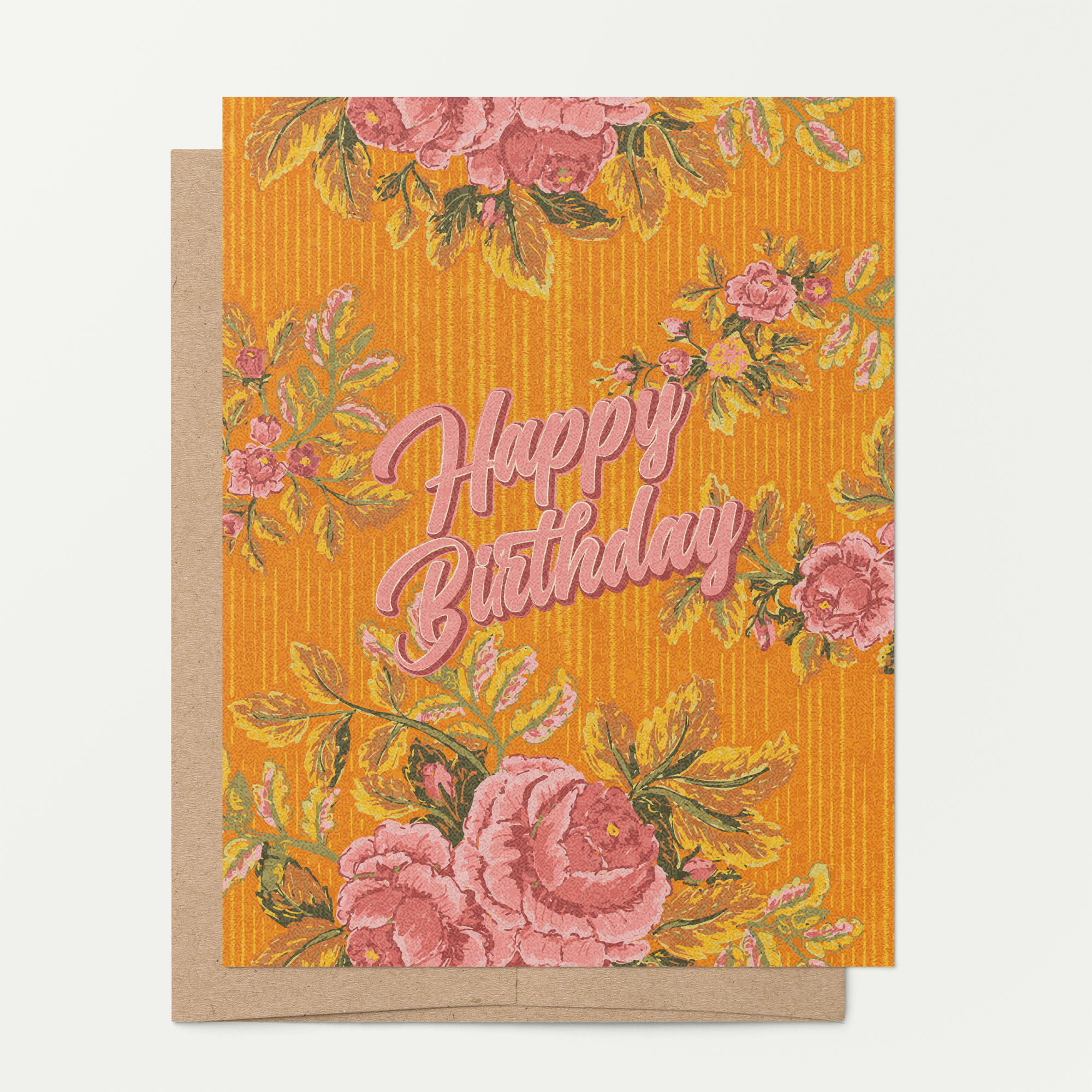 Dusty Rose Birthday A2 Greeting Card