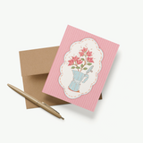 Espresso Flower Pot A2 Greeting Card