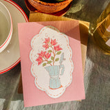 Espresso Flower Pot A2 Greeting Card