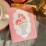 Espresso Flower Pot A2 Greeting Card