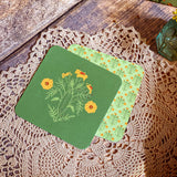 French Marigold Coaster Set-Double Sided