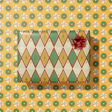 Harlequin Gift Wrap Sheet-Double Sided