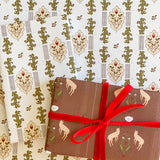 Holly and Oak Gift Wrap Sheet-Double Sided