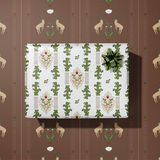 Holly and Oak Gift Wrap Sheet-Double Sided