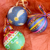 Ball Ornament Blue Carnival Stripes (1/1)