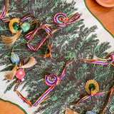 Carnivaliday Hand-Painted Wood Bead Holiday Garland - One of a Kind