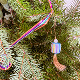 Carnivaliday Hand-Painted Wood Bead Holiday Garland - One of a Kind