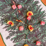 Winterberry Hand-Painted Wood Bead Holiday Garland - One of a Kind