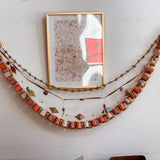 Carnivaliday Hand-Painted Wood Bead Holiday Garland - One of a Kind