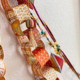 Carnivaliday Hand-Painted Wood Bead Holiday Garland - One of a Kind