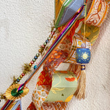 Carnivaliday Hand-Painted Wood Bead Holiday Garland - One of a Kind