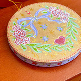 Valentine's Hand-Painted Ornament – Gold 1