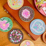 Valentine's Hand-Painted Ornament – Teal 1