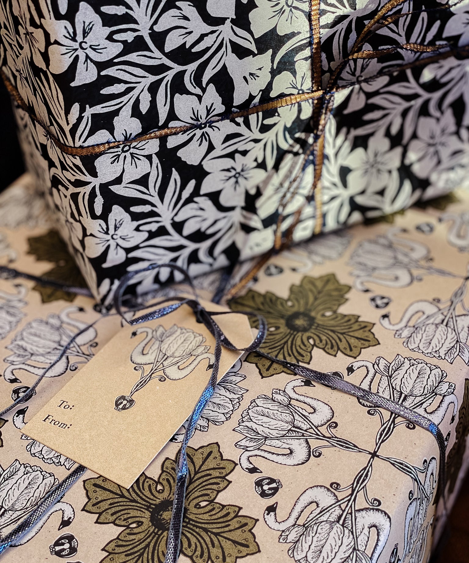 Oleander Swan Song Gift Wrap Sheet - Double Sided