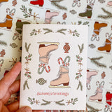 Candy Cane Lane Season's Greetings A2 Holiday Greeting Card