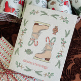 Candy Cane Lane Season's Greetings A2 Holiday Greeting Card