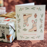 Candy Cane Lane Season's Greetings A2 Holiday Greeting Card