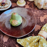 Napkin Ring Set - Hand Painted Cream Metallic