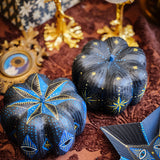 Paper Maché Star-Shaped Tray - Hand Painted Midnight Protection - 6.5in