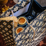 Candlestick Set - Hand Painted Midnight Protection with Black Candles