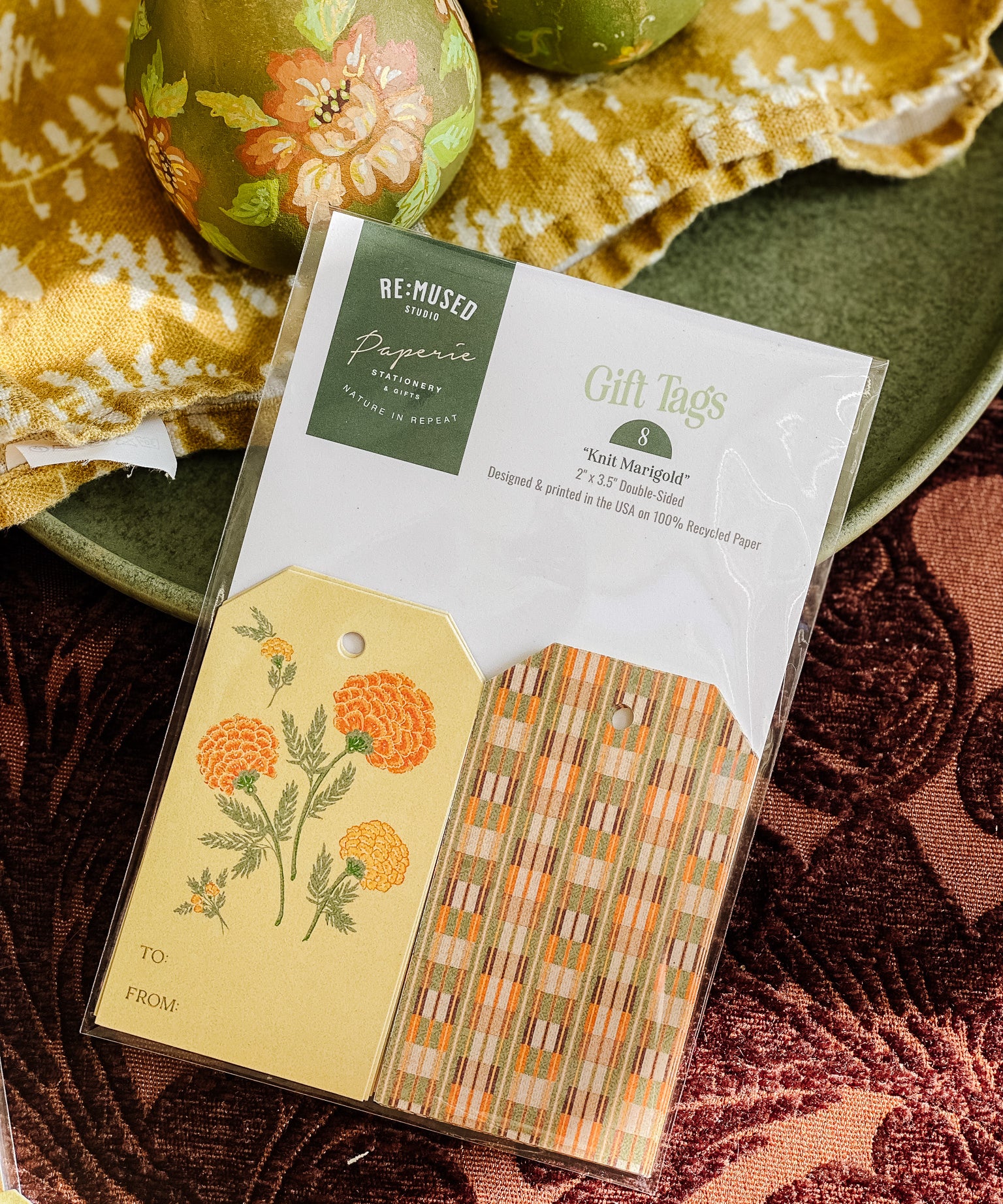 Knit Marigold Gift Tags
