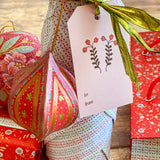 Peppermint Petals Gift Wrap Sheet-Double Sided