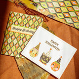 Vintage Pumpkin Heads A2 Halloween Greeting Card