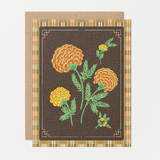 Knit Marigolds A2 Greeting Card