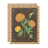 Knit Marigolds A2 Greeting Card