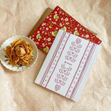 Floral Flutter (cerise) A2 Greeting Card