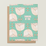 La Vie en Rose (teal) A2 Greeting Card