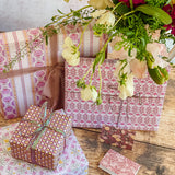 Heather Lattice Gift Wrap Sheet - Double Sided